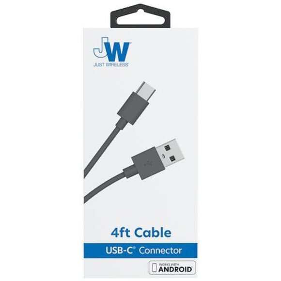 Brand New JW (Just Wireless) 6ft Cable USB-C Connector - Picture 1 of 9